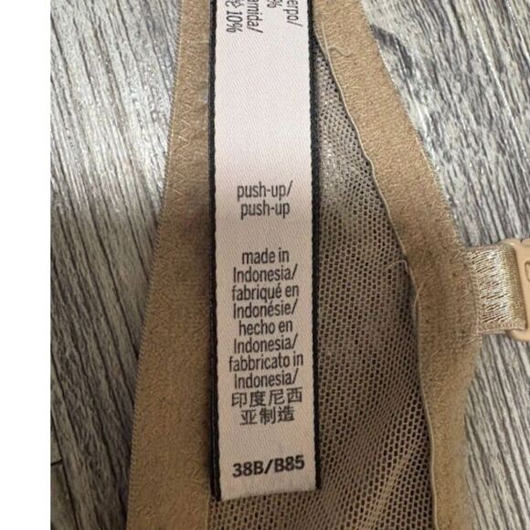 Victoria’s Secret Bra 38B Beige Lace PushUp Multiwy Racerback Underwire Lingerie - Picture 3 of 7